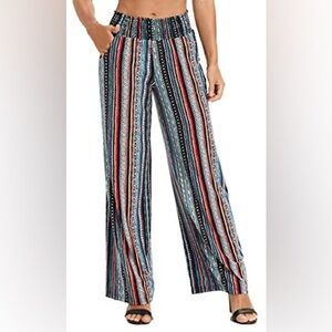 Multicolor Striped Women's Pants
